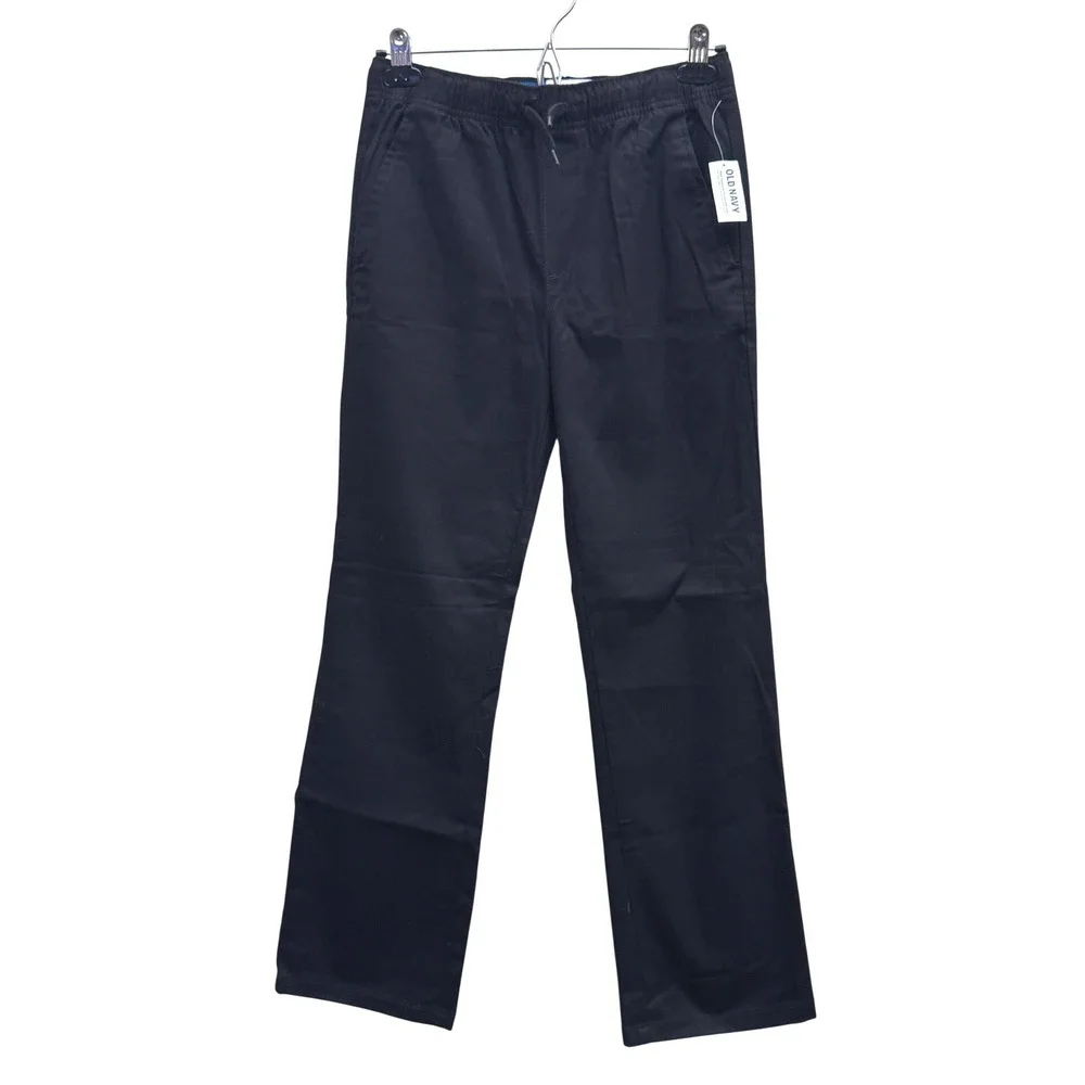 Old Navy Pants Built-In Flex Straight Black Size XL 14-16 Kids Chino